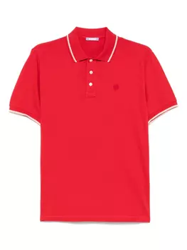 Рубашка поло с вышитым логотипом Jacob Cohn, красный