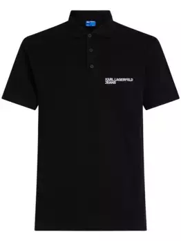 Рубашка поло с вышитым логотипом Karl Lagerfeld Jeans, черный