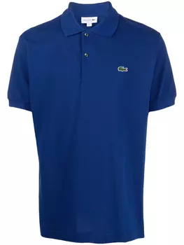 Рубашка-поло с вышитым логотипом Lacoste, синий