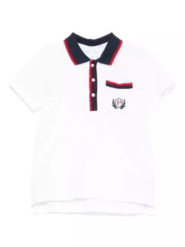 Рубашка поло с вышитым логотипом Patachou, белый