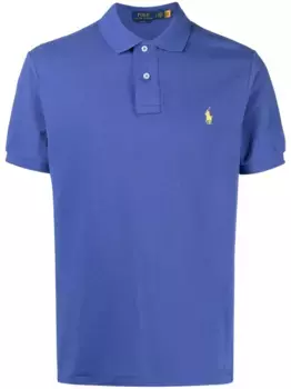 Рубашка поло с вышитым логотипом POLO RALPH LAUREN, синий