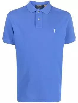 Рубашка поло с вышитым логотипом Polo Ralph Lauren, синий