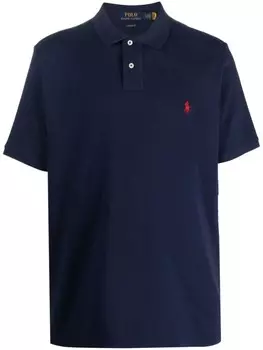 Рубашка поло с вышитым логотипом Polo Ralph Lauren, синий