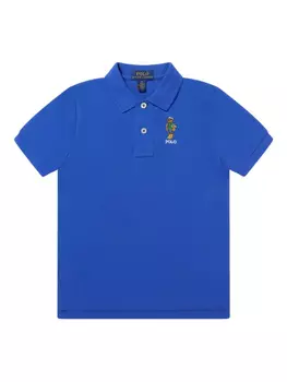 Рубашка поло с вышитым логотипом POLO RALPH LAUREN KIDS, синий