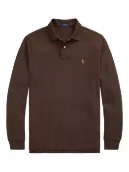 Рубашка поло с вышитым логотипом POLO RALPH LAUREN, коричневый