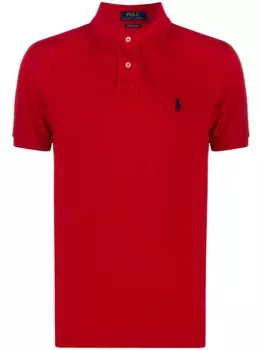 Рубашка поло с вышитым логотипом POLO RALPH LAUREN, красный
