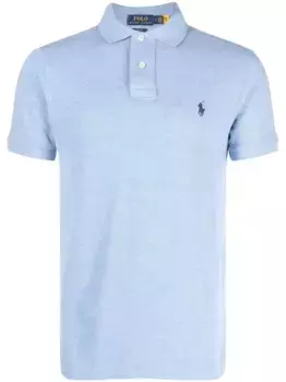 Рубашка поло с вышитым логотипом POLO RALPH LAUREN, синий