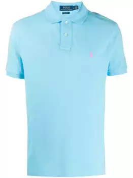 Рубашка-поло с вышитым логотипом POLO RALPH LAUREN, синий