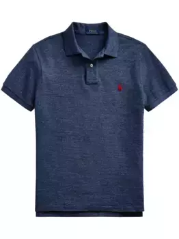 Рубашка поло с вышитым логотипом POLO RALPH LAUREN, синий