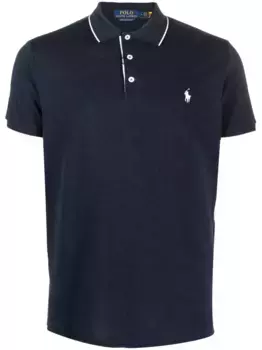 Рубашка поло с вышитым логотипом POLO RALPH LAUREN, синий