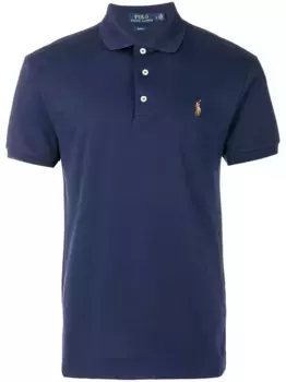 Рубашка-поло с вышитым логотипом POLO RALPH LAUREN, синий