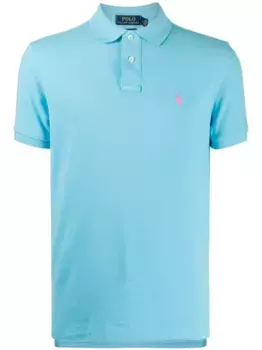 Рубашка поло с вышитым логотипом POLO RALPH LAUREN, синий