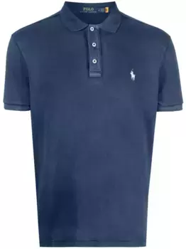 Рубашка поло с вышитым логотипом POLO RALPH LAUREN, синий
