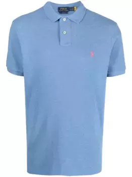 Рубашка поло с вышитым логотипом POLO RALPH LAUREN, синий