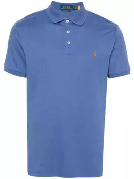 Рубашка поло с вышитым логотипом POLO RALPH LAUREN, синий