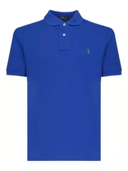 Рубашка поло с вышитым логотипом POLO RALPH LAUREN, синий