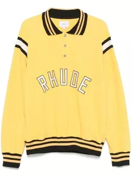 Рубашка поло с вышитым логотипом RHUDE, желтый