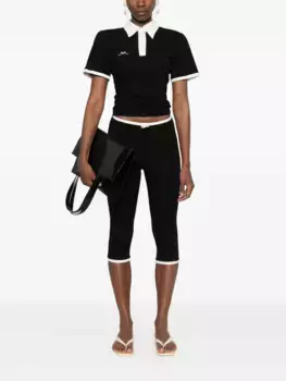 Рубашка поло с вышитым логотипом Rowen Rose, черный