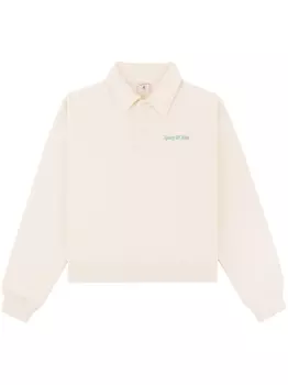 Рубашка поло с вышитым логотипом Sporty & Rich, бежевый