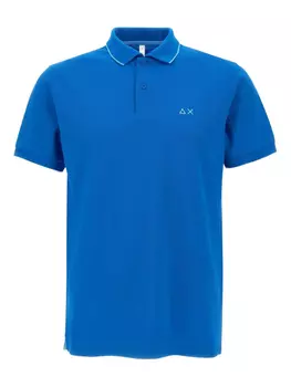 Рубашка поло с вышитым логотипом Sun68, синий