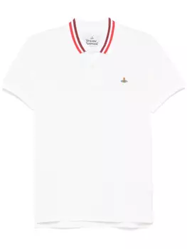 Рубашка поло с вышитым узором Vivienne Westwood Orb, белый