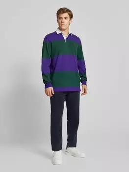 Рубашка поло с вышитыми этикетками Polo Ralph Lauren, фиолетовый