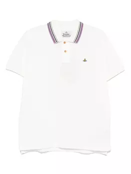 Рубашка поло с вышитыми сферами Vivienne Westwood, белый