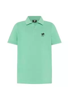 Рубашка-поло с вышивкой этикеток POLO SYLT, цвет Marine Green