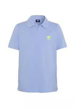 Рубашка-поло с вышивкой этикеток POLO SYLT, цвет 16-3922 Brunnera Blue