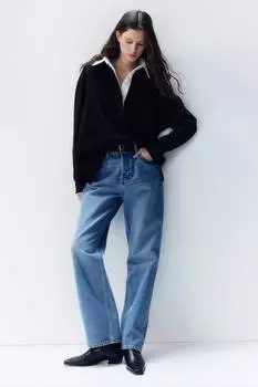 Рубашка поло с вышивкой H&M, черный