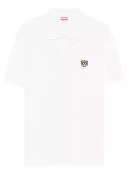 Рубашка поло с вышивкой KENZO, белый