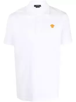 Рубашка поло с вышивкой Medusa VERSACE, белый