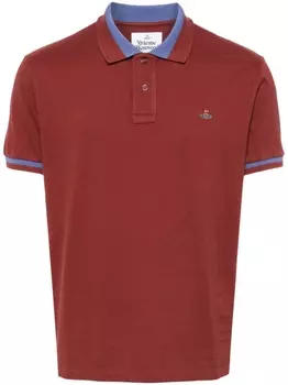 Рубашка поло с вышивкой Orb Vivienne Westwood, красный