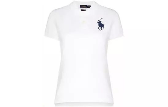 Рубашка поло с вышивкой Polo Pony Polo Ralph Lauren, белый