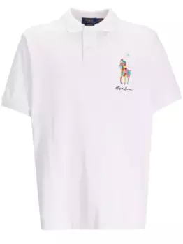 Рубашка поло с вышивкой Polo Pony POLO RALPH LAUREN, белый