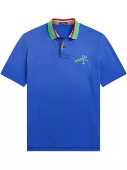 Рубашка поло с вышивкой POLO RALPH LAUREN, синий