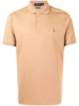 Рубашка поло с вышивкой Pony POLO RALPH LAUREN, коричневый