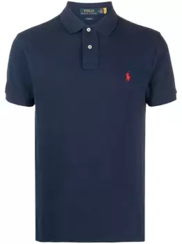 Рубашка поло с вышивкой Pony POLO RALPH LAUREN, синий