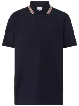 Рубашка поло с вышивкой TB BURBERRY, синий