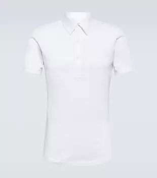 Рубашка-поло sebastian из хлопкового пике Orlebar Brown, белый