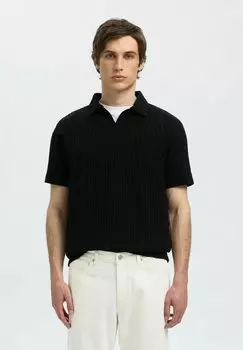 Рубашка поло Selected Homme, черный