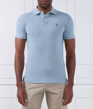 Рубашка-поло сетчатая Polo Ralph Lauren Slim Fit, синий