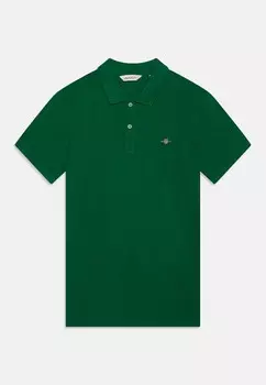 Рубашка поло SHIELD UNISEX GANT, темно-зеленый
