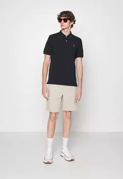 Рубашка-поло Short Sleeve Button Placket Slits Embroide Marc O'Polo, черная