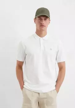 Рубашка поло SHORT SLEEVE BUTTON PLACKET SLITS AT HEM Marc O'Polo, белый