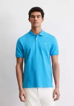 Рубашка поло SHORT SLEEVE BUTTON PLACKET SLITS AT HEM Marc O'Polo, светло-голубой