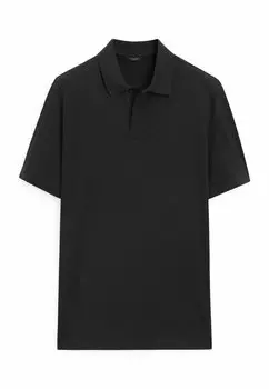 Рубашка поло SHORT SLEEVE COMFORT Massimo Dutti, цвет black