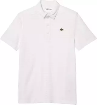 Рубашка-поло Short Sleeve Jacquard Polo Lacoste, белый