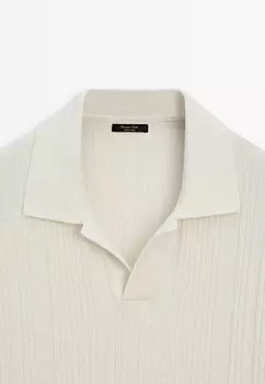 Рубашка поло SHORT SLEEVE Massimo Dutti, бежевый