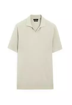 Рубашка поло SHORT SLEEVE Massimo Dutti, цвет Mottled Green